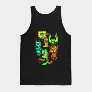 Monster collage 1, street art style Tank Top